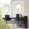 Jonathan Y Bungalow 15" 2-Light Iron/Seeded Glass Rustic Farmhouse LED Vanity Light, Oil Rubbed Bronze JYL7508A - alternate 16