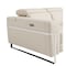 Homeroots 65in Cream and Silver Italian Leather Power Reclining Loveseat 720522 - alternate 8