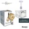 Bulbrite 4WLED GLACIER NATURAL GRAND, 2200K FILAMENT W/ WHITE MARBLE PENDANT, WHITE STRING 810178 - alternate 15