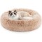 Fluffydream 20 inch Donut Dog Bed, Calming Bed for Dogs, Brown Cat Bed Washable, Round Dog Donut Be 3A88PTDBEDCUDD19BRN - alternate 1