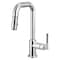 Brizo Litze Pull-Down Prep Faucet with Square Spout, Knurled Handle Chrome 63953LF-PC - alternate 2