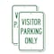 Signmission Parking Reserved Sign Visitor Parking Only, 12'' X 18'' 2 Signs, Heavy Gauge Aluminum, 2PK A-1218-2PACK-23376 - alternate 1