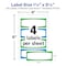 Avery Multipurpose Label, 1 1/4" Label W, 3 1/2" Label H, 4 Labels per Sheet 41413 - alternate 7