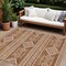 Homeroots 10' X 14' Orange And Ivory Southwestern Washable Indoor Outdoor Area Rug 593713 - alternate 1
