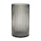 Homeroots 11" Black Cylinder Ribbed Glass Table Vase 608312 - alternate 1