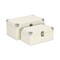 Homeroots Set of Two White Solid Wood And Metal Box With Lid, 2PK 489353 - alternate 8