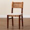 Bali & Pari Dameka Bohemian Light Honey Rattan and Dark Brown Wood Dining Chair 251-13961-ZORO - alternate 9