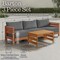 Alaterre Furniture Alaterre Barton Patio Sofa and Coffee Table Furniture Set for Outdoor Use Natural Finish 80-BARTON-3SOFATB-G - alternate 8