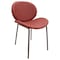 Leisuremod Servos Dining Side Chair with Upholstered Faux Leather Seat and Powder Coated Iron Frame, Bordeaux SCBL-22BOR - alternate 1