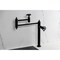 Kingston Brass Deck Mount Pot Filler Faucet with Knurled Handle, Matte Black KS3700RKX - alternate 6