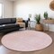 Homeroots 8' Pink And Silver Round Geometric Washable Indoor Outdoor Area Rug 594493 - alternate 5