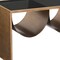 Homeroots 48" Black and Brass Mirrored Glass and Steel Solid Coffee Table 576839 - alternate 9