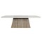 Homeroots 94" Antiqued White and Gray Reclaimed Wood Pedestal Base Dining Table 549041 - alternate 5