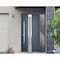 Vdomdoors Steel Door Deux 1717 Gray Graphite Stainless Inserts Single Modern Painted-W50xH80-Right-hand Outsw DEUX1717EXD-GRE-W36+14xH80-RH-O - alternate 13