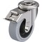 Zoro Select Kingpin Swivel Caster, Rubber, 4 in., 330 lb., Gray LEXR-POEV 100XR-FI-SG - alternate 1