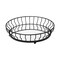 Homeroots 20in Black Round Metal Indoor Outdoor Serving Tray With Handles 376051 - alternate 1