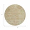 Homeroots 8' Salmon Fern Green And Beige Round Floral Medallion Washable Indoor Outdoor Area Rug 616630 - alternate 8