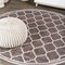 Jonathan Y Trebol Moroccan Trellis Textured Weave Espresso/Taupe 3 ft Round Indoor/Outdoor Area Rug SMB109B-3R - alternate 1