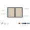 Ghent Ovation 2 Door Enclosed Fabric Bulletin Board, Gray Frame, 3'H x 5'W, Blue OVG4-F93 - alternate 4