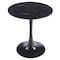 Leisuremod Bristol Round MDF Dining Table - Pedestal Base Kitchen Table, Modern Style BTBL-B31BLMT - alternate 1