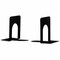 Universal Economy Bookends, Standard, 4.75 x 5.25 x 5, Heavy Gauge Steel, Black, Pair UNV54051 - alternate 2