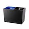 Hapco Elmar Executive Dual Chamber Vegan Leather 18 Quart Rectangular Wastebasket, Black, 6PK EWB118BLK - alternate 1