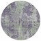Homeroots 8' Purple And Green Round Abstract Washable Indoor Outdoor Area Rug 564283 - alternate 9