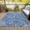 Homeroots 5' X 8' Blue And Ivory Geometric Washable Indoor Outdoor Area Rug 631378 - alternate 7