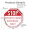 Signmission Stop Private Farm Entrance Only, 10 inch X 10 inch, Vinyl Decal, 2PK OC-D-2PACK-10-229 - alternate 4