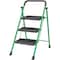 Campior Green 3-Step Foldable Stool, 500 lbs Capacity, Anti-Slip Feet, Steel Frame, Space-Saving Design DRIB3STP492 - alternate 1