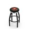 Holland Bar Stool Co 36" Blk Wrinkle U.S. Marines Swivel Bar Stool, Chrome Ring L8B2C36Marine - alternate 1
