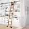 Quiet Glide 8.92 ft. Red Oak Contemporary Wheel Bronze Rolling Ladder, 12 ft. Rail QG.240-9RO-12-H.07 - alternate 1