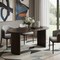Homeroots 67" Walnut Solid Wood Double Pedestal Base Oval Dining Table 721144 - alternate 6