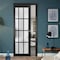 Sartodoors Slab Barn Door Panel Frosted Glass 12 Lites, Felicia 3312 Matte Black, Sturdy Finished Doors, Poc FELICIA3312S-BLK-3696 - alternate 4