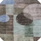 Homeroots 8' Brown Blue And Green Round Geometric Washable Indoor Outdoor Area Rug 604308 - alternate 9