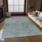 Homeroots 8' X 10' Teal Blue And Gray Southwestern Washable Indoor Outdoor Area Rug 587089 - alternate 9