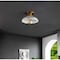 Jonathan Y Amara 10" 1-Light Mid-Century Classic Alabaster/Iron LED Semi Flush Mount, White/Brass Gold JYL1207A - alternate 10