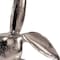 Homeroots 9" Silver Aluminum Rabbit Tabletop Sculpture 628123 - alternate 4