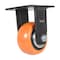 Vestil Polyurethane Rigid Caster 4 In. Diameter x 2 In. Width 551 Lb. Capacity Orange/Silver CST-E6-4X2PUP-R - alternate 1