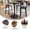 Flash Furniture Acadia 36 in Round Tabletop, TopGuard HPL Technology in Dark Brown, 24 in ST-RD36-WBR-TR24B-GG - alternate 8
