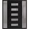 Vdomdoors Aluminum Door Iron 0255 Black Entry Steel Metal Classic Painted 64 x 80 (16+36+16 x 80)-Left Inswin IRON0255EXD-BLK-W16+36+16xH80-LH-I - alternate 4