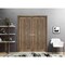 Sartodoors French Double Panel Lite Doors Hardware Walnut Solid Core Modern Interior QUADRO4111DD-WLN-36 - alternate 1