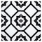 Andova Tiles Luv Enchanted Black and White 8-in Encaustic Matte Porcelain Wall & Floor Tile ANDLUV450 - alternate 6