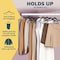 Lifemaster Velvet Skirt Hangers, Adjustable Clips, 360 Deg Swivel Hook, Non-Slip, Holds 10 lbs, Black, 30PK LMVSH30BK - alternate 10