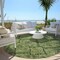 Homeroots 8' Olive Green Fern Green And Artichoke Green Round Floral Washable Indoor Outdoor Area Rug 588902 - alternate 8
