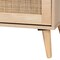 Baxton Studio Sebille Mid-Century Modern Light Brown Finished Wood 2-Door TV Stand with Natural Rattan 207-12462 - alternate 9