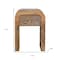 Homeroots 16" Beige Solid Wood One Drawer Nightstand 651526 - alternate 15