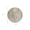 Homeroots 8' Terra Cotta Beige And Dark Gray Round Abstract Washable Indoor Outdoor Area Rug 605526 - alternate 6
