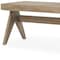 Homeroots 59" Brown Cane And Solid Wood Bench 606740 - alternate 5