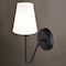Vaxcel Briar 1 Light Matte Black Traditional Wall Sconce White Linen Shade W0474 - alternate 9